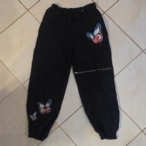 Women's Black Butterfly Joggers